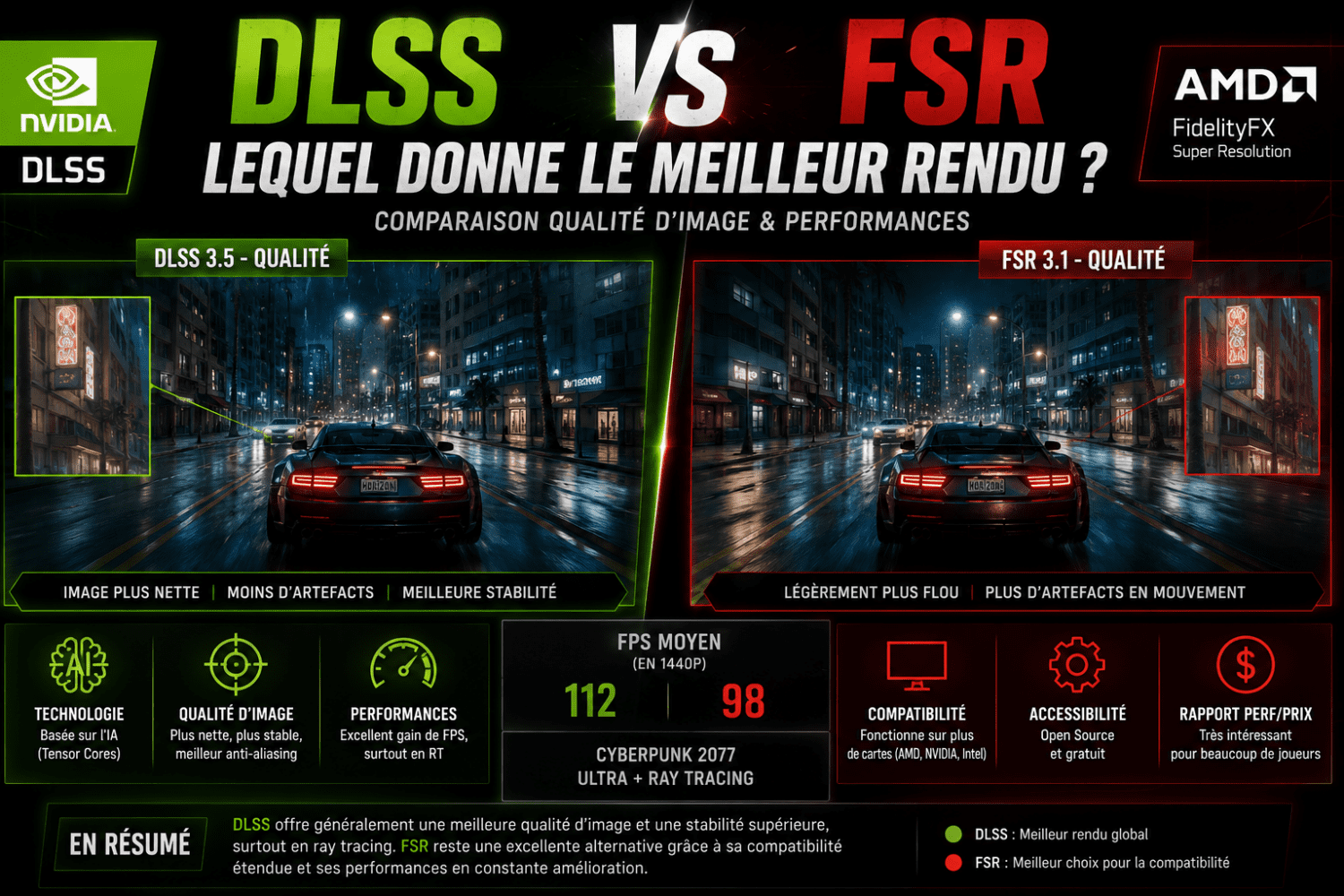 DLSS vs FSR lequel donne le meilleur rendu
