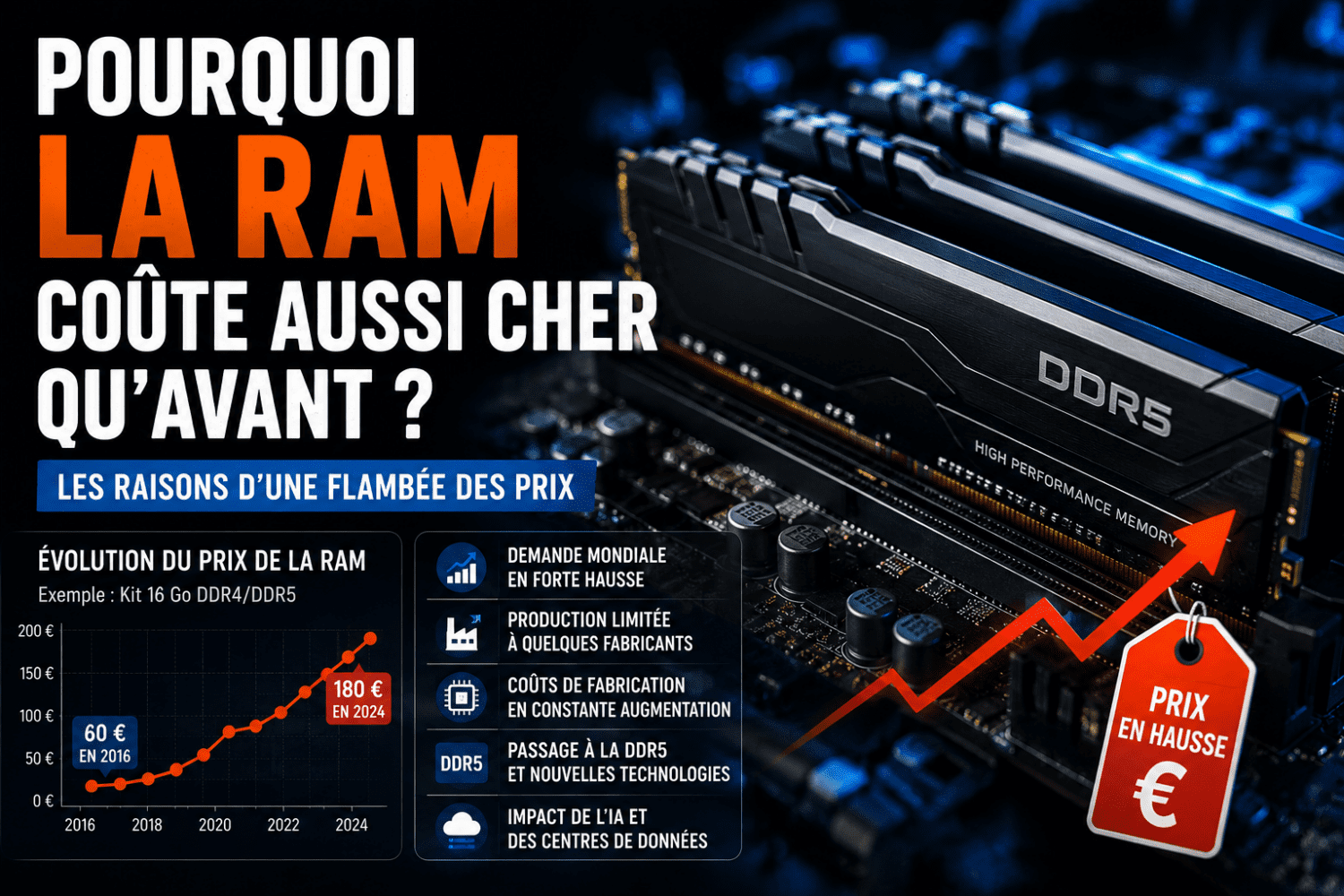 Pourquoi la ram coûte aussi cher comparé à avant