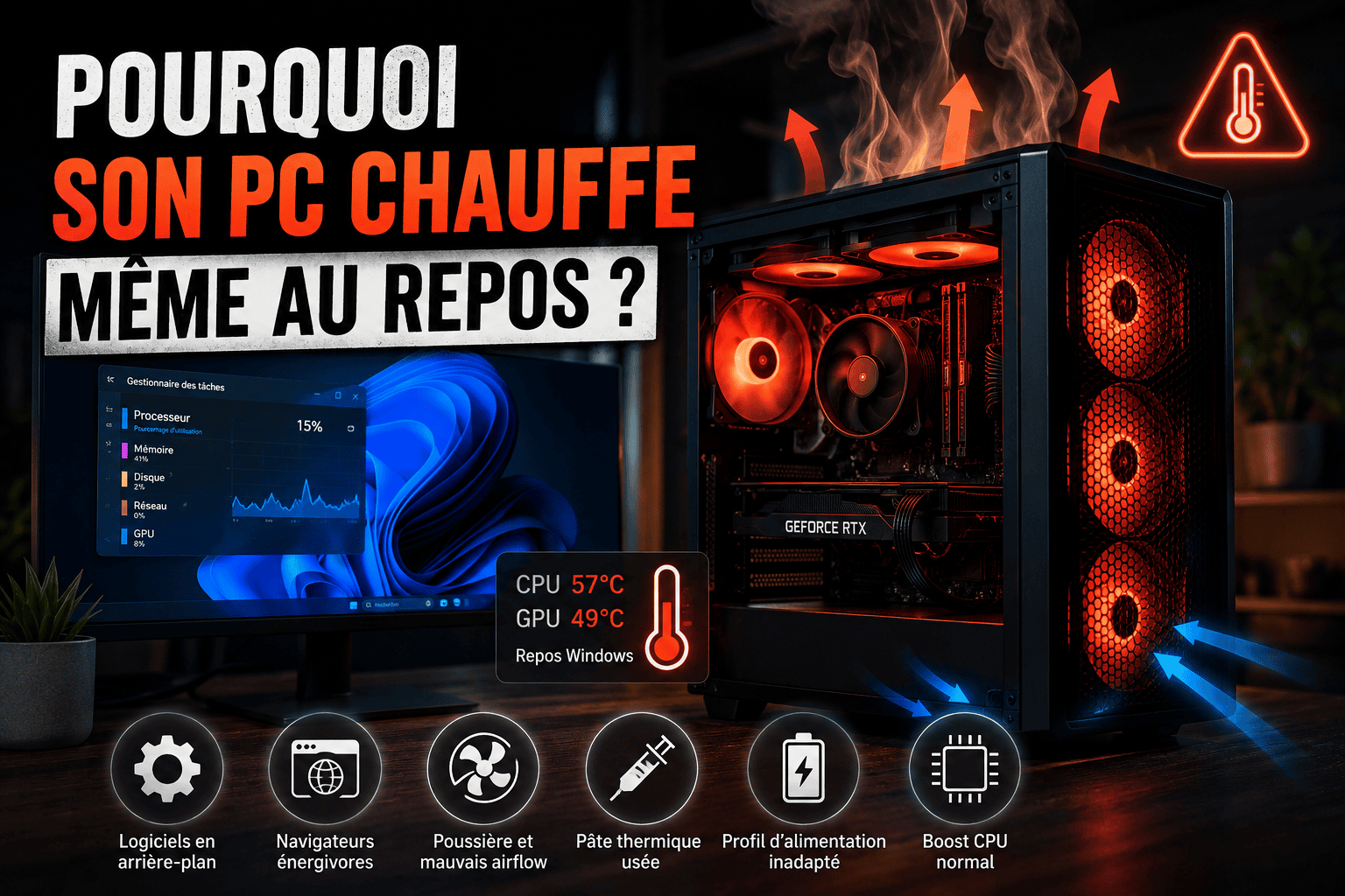 Pourquoi son PC chauffe même au repos