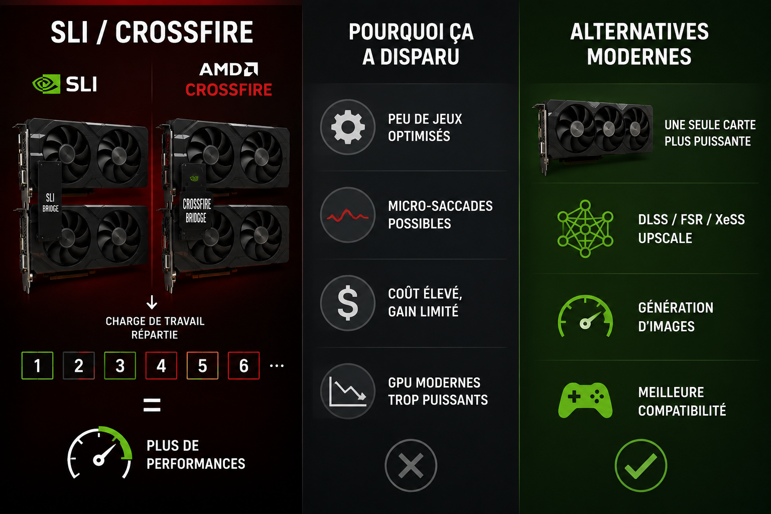Comment fonctionne le SLI, le Crossfire et quelles sont ses alternatives modernes