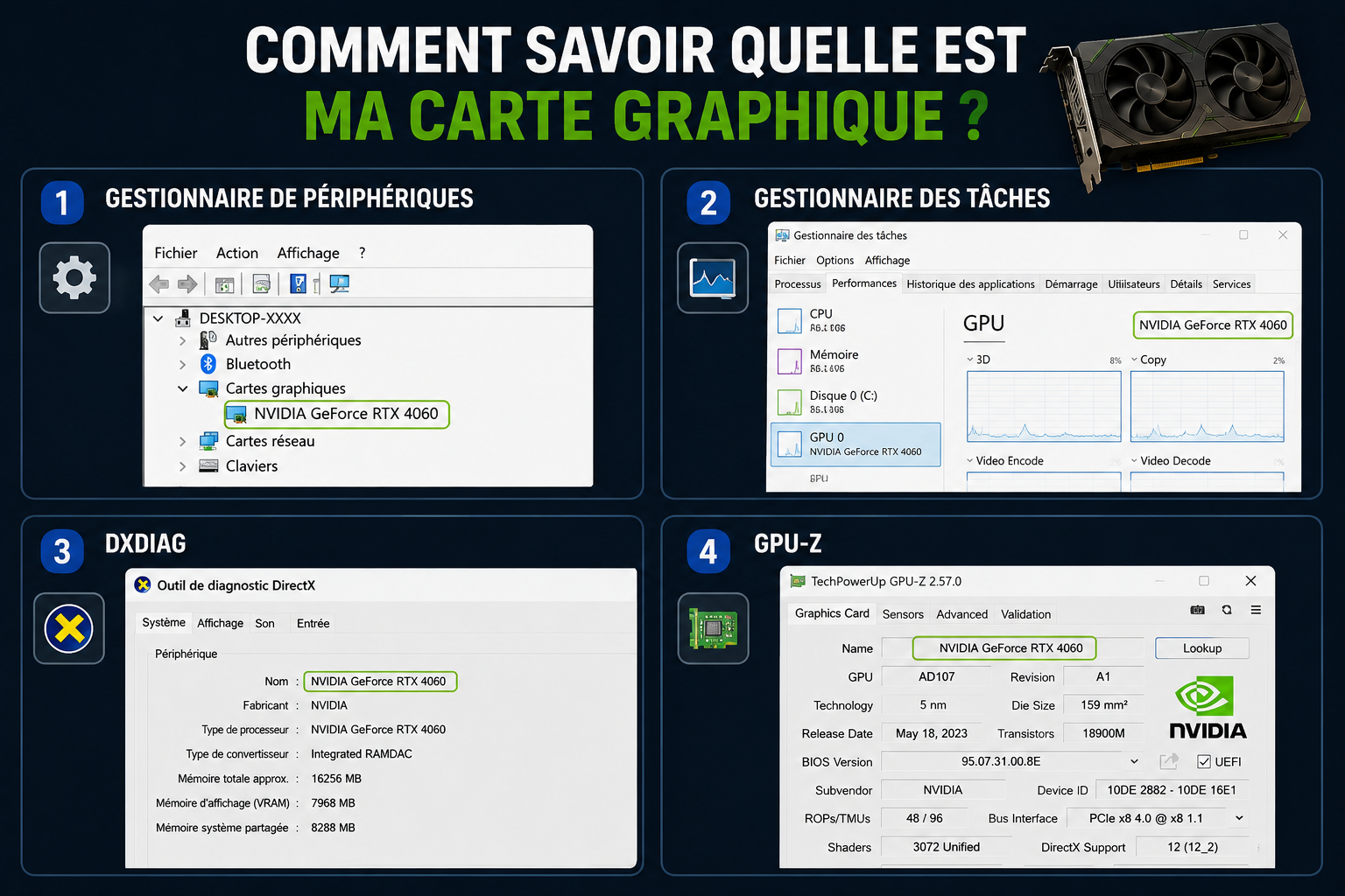 Comment savoir quelle est ma carte graphique