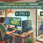 Config PC gamer recondtionné et panneau solaire plug & play