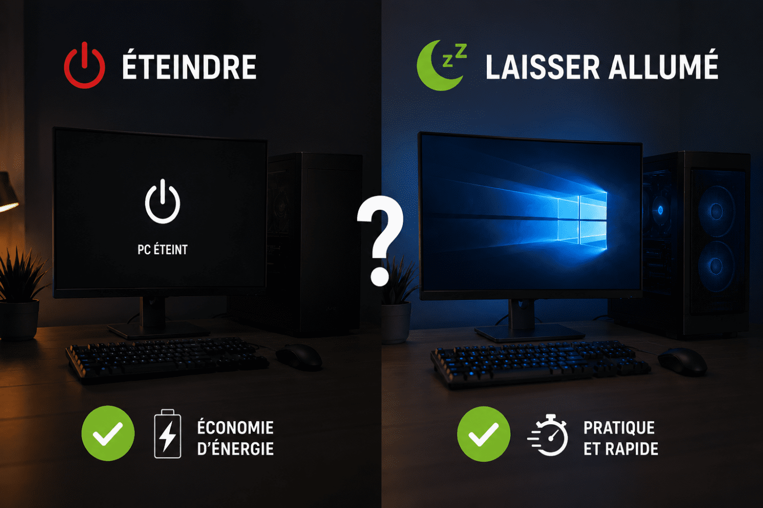 Faut-il éteindre mon ordinateur le soir