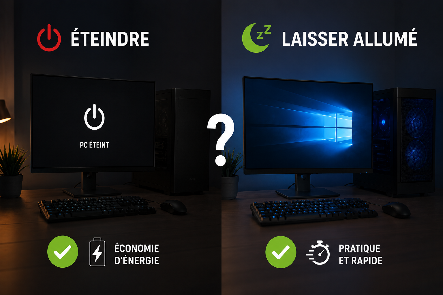 Faut-il éteindre mon ordinateur le soir
